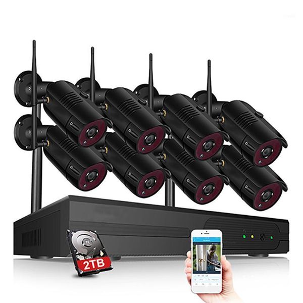 

wireless camera kits cctv p2p 4ch/8ch 1080p wifi nvr system 36 ir waterproof outdoor video ip security hard disk1