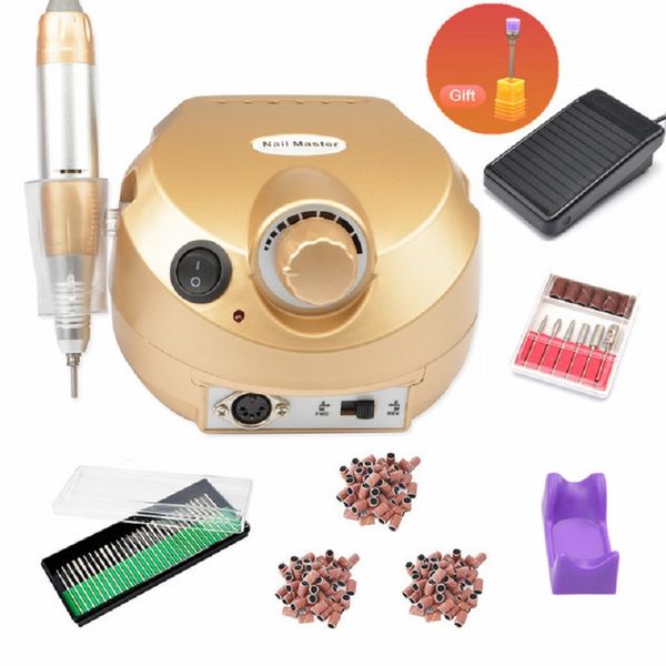 

gold cutter-machine nail-drill-bits-set pedicure strong-nail rpm 35000 file mill drill bit for nail