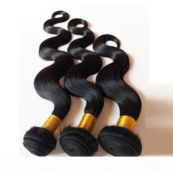 

european brazilian virgin hair weft full cuticle aligned unprocessed 8-28inch body wave malaysian indian remy hair extensions long lifetime, Black