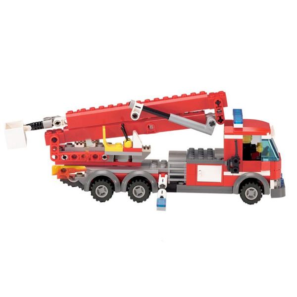 

244pcs противопожарного автомобилей здание блок ldder автомобилей rescue vehicle полиция грузовик город technic огнеупорного кирпич модель и
