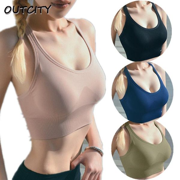 

женщины halter сплошные спорт бюстгальтет гимнастический заместитель фитнес жилет backbloet yoga tain top sexy push up pad спорт бюстгальтер