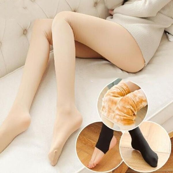 

теплые гетры зимы elastic для женщин твердые штаны высокой талии брюки плюс бархат утолщение гетры