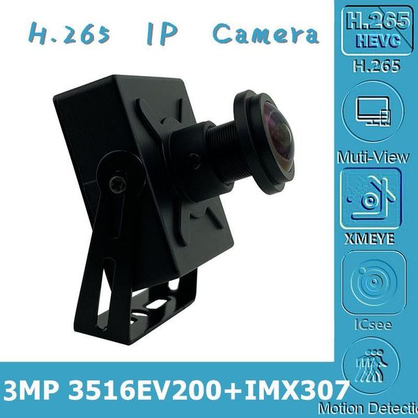

sony imx307+3516ev200 ip mini metal box camera 3mp low illumination panorama fisheye 2.8-12mm all color h.265 onvif cms xmeye1