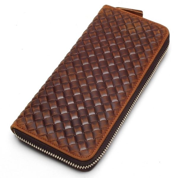 

2020 pouch from men's branded luxury wallet man's retro genuine long leather bag fq0h, Red;black