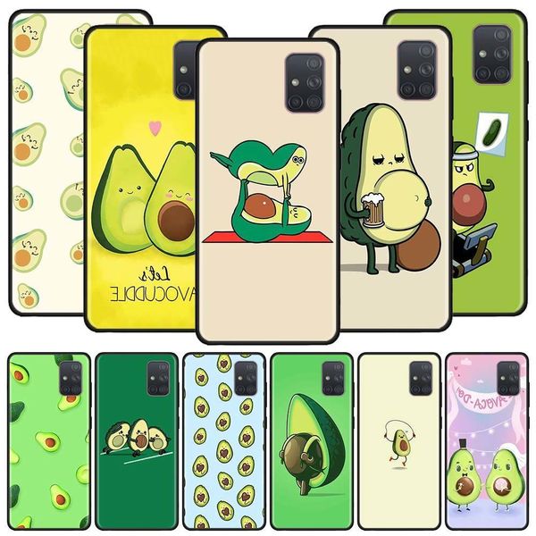 

avocado silicone case for samsung galaxy m10 m10s m20 m30 m30s m40 m11 m21 m31 m51 phone shockproof shell