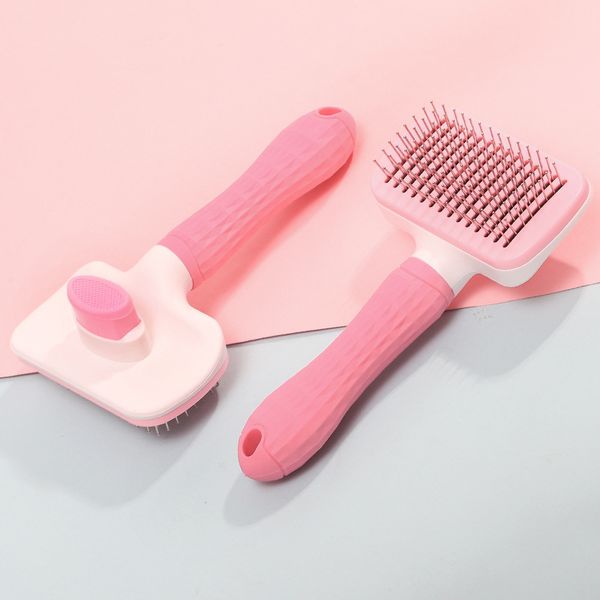 

pet self cleaning slicker brush pet grooming tool removes undercoat,shedding mats and tangled hair kitten cats self groom comb