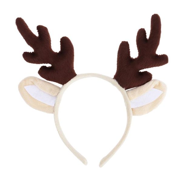 

reindeer antler hair hoop christmas kids headband headwear for children christmas costume party (brown)