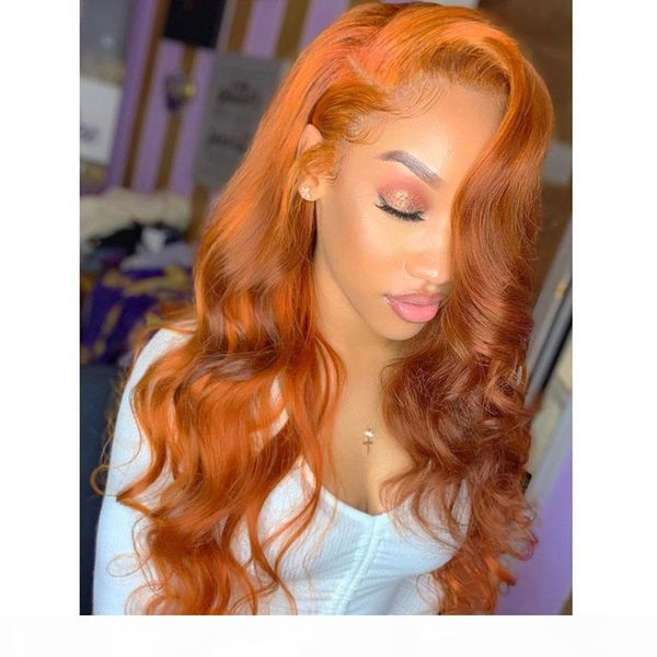 

brazilian 28 30 32 inch straight human hair wigs 150 density orange ginger color pre plucked wig remy, Black