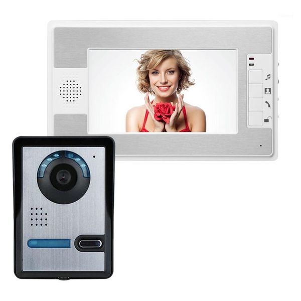 

doorbells visual intercom doorbell 7inch lcd wired video door phone system indoor monitor 1000 tvl outdoor ir-cut camera (eu plug)1
