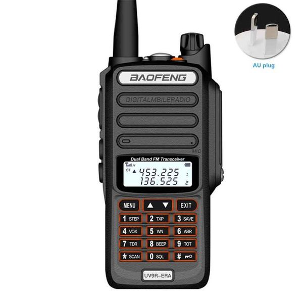 

vhf uhf with antenna camping walkie talkie waterproof transceiver long distance 18w two way radio dual band 128 channel handheld