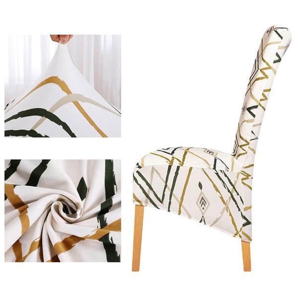 

de chair housse long seat l print covers chaise back style banquet christmas europe cover geometric party home sqckhe home003