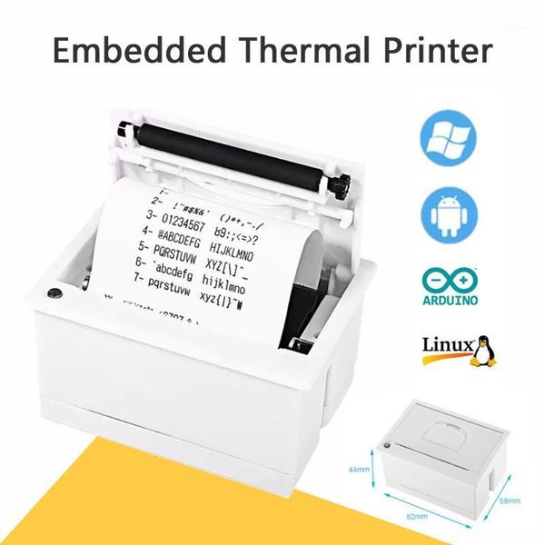 

204 mini embedded printer thermal esc receipt parallel panel printer usbl rs232 kiosk 58mm barcode arduino1