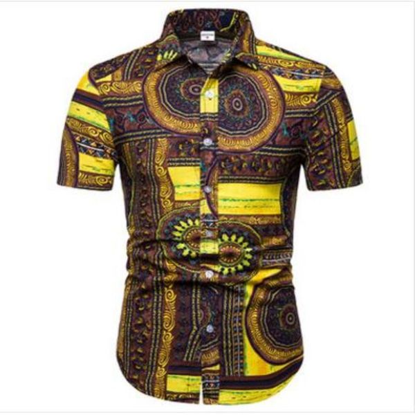 

large size new summer men's shirt casual short sleeve shirts cotton linen printing slim fit dress shirt, White;black