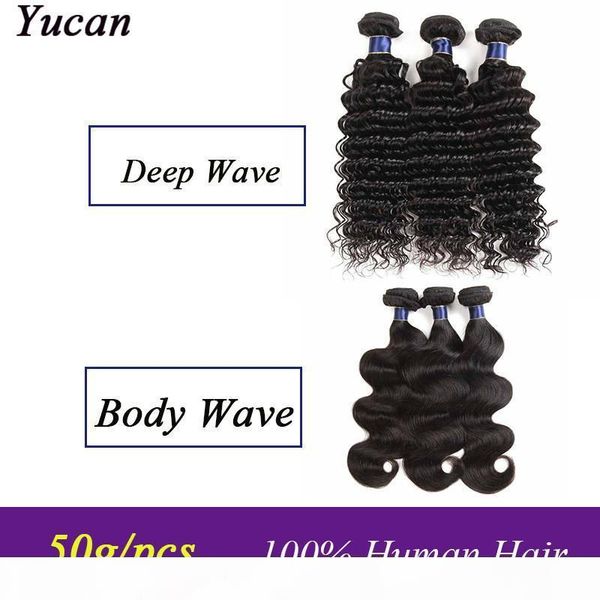 

100% unprocessed brazilian deep wave virgin human hair extensions body wave human hair weaves 8-26 inch double weft hair bundles body wave, Black