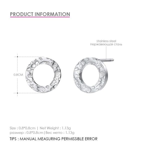 

серьги из нержавеющей стали из нержавеющей стали для женщин круглые мелкие серьги-шпильки женские серьги для защитных шнуров ye14990 jllvwd, Golden;silver