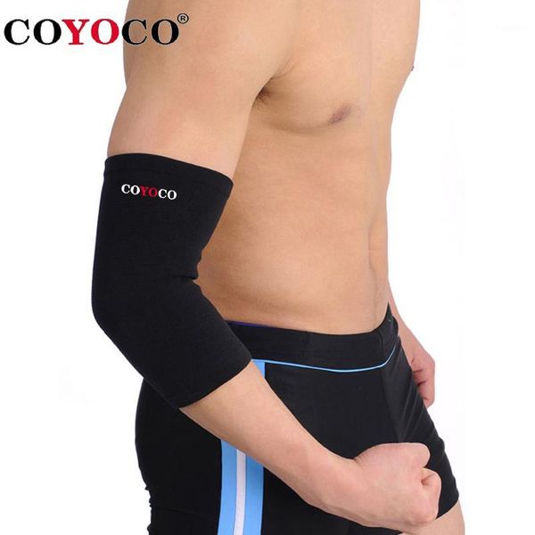 

elbow & knee pads 1 pair protect support sleeve pad coyoco brand high elastic sports outdoor cycling gym guard brace warm black1, Black;gray