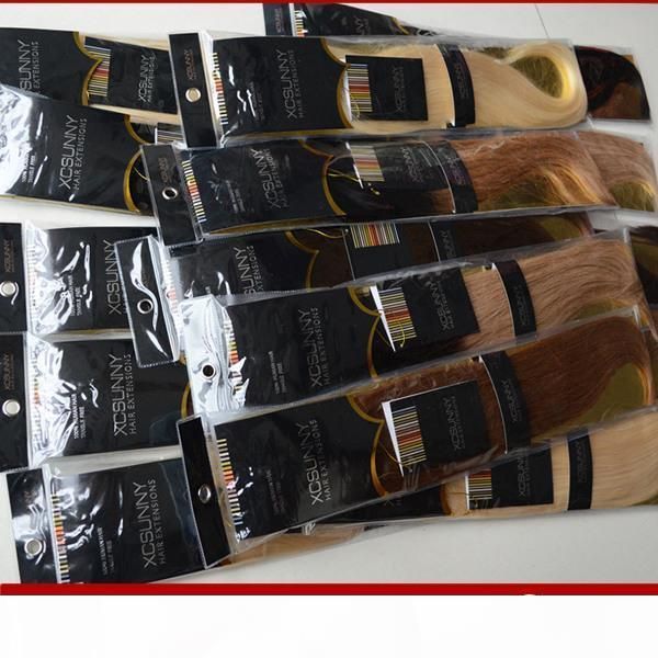 

xcsunny 100г рк индийский remy человеческих волос ленты extensions прямой человеческих волос ленты remy выдвижения волос, Black