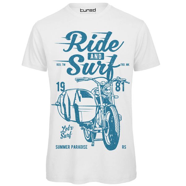 

t divertente maglia uomo con stampa estiva colorata sidecar ride and surfer printed clothes sport hooded sweatshirt hoodie t shirt