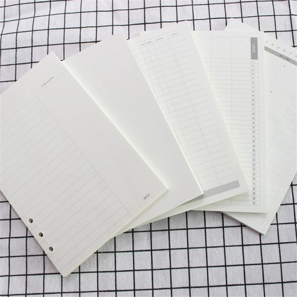 

notepads b5 9 holes spiral loose leaf big journal planner inner paper dotted notebook filler pages c15 d301, Purple;pink