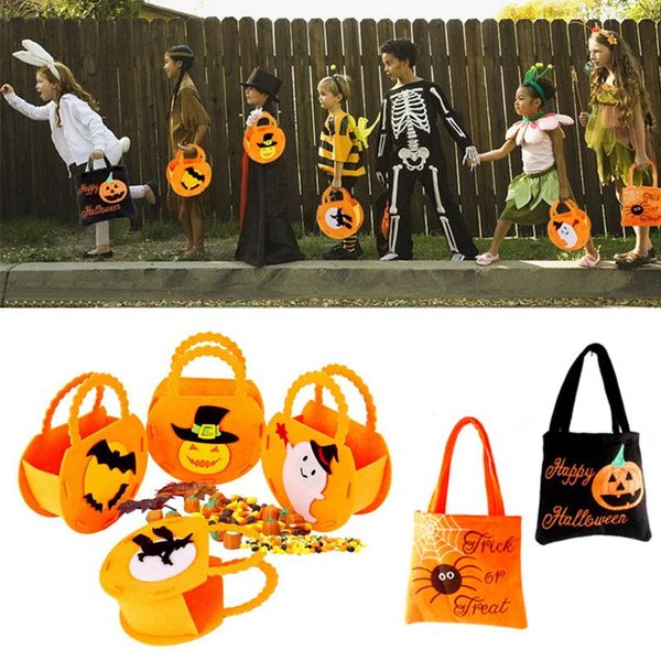 

halloween 2020 pumpkin candy cute gift bag for kids trick or treat festival party favor halloween party decoration supplies yxlonf ly_bags