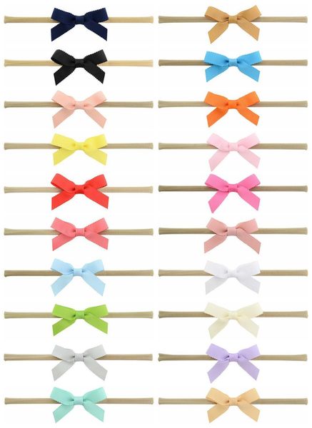 

20pcs/lot 2.5inch sweet lovely kids ribbon bow tie with thin nylon headband elastic hair bands hair accessories 817 4 orders q sqcwgo