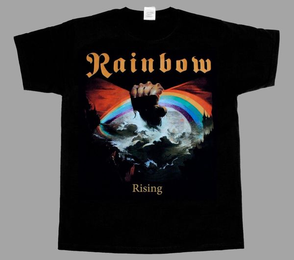 

радуга rising'76 blackmore new short с длинным рукавом черная футболка t-shirt мода тенниска бесплатная доставка спорт толстовка с капюшоном