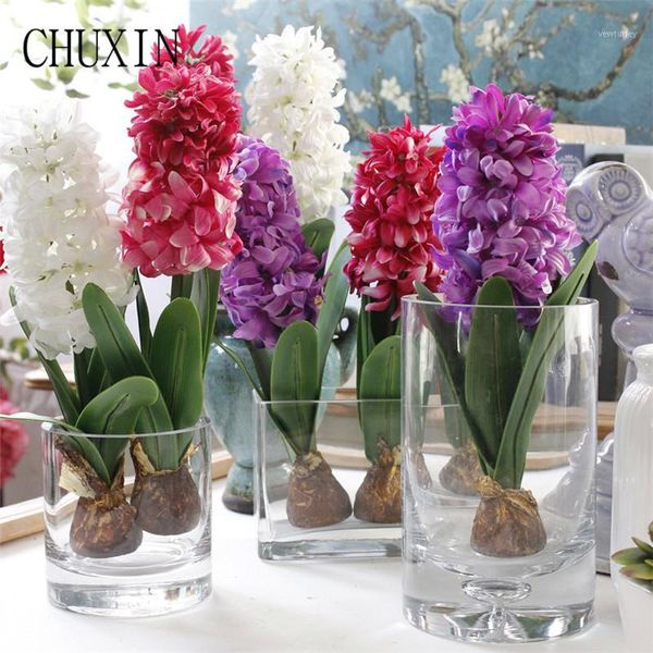 

decorative flowers & wreaths artificial flower hyacinth with bulbs home bonsai potted wedding scene layout christmas decoration1