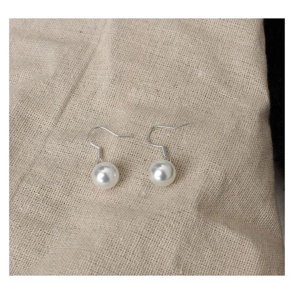 

8mm natural freshwater pearl earring natural pearl ear cuff pearl earring whol sqcnmc new_dhbest, Silver