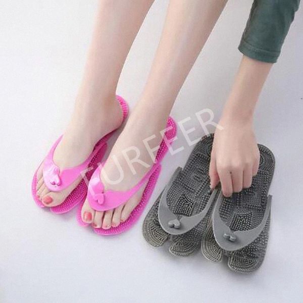 

women's summer massage slippers fashion travel aircraft l shoes women folding slides seaside beach flip-flops home sandals #rf4c, Black