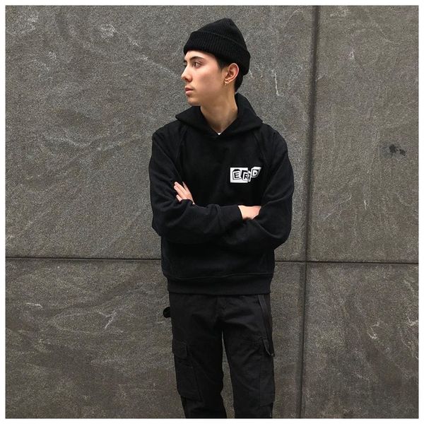 

2021 new enfants riches deprimes american punk style cartoon letter printed high street cotton hoodie men's and women shqt, Black