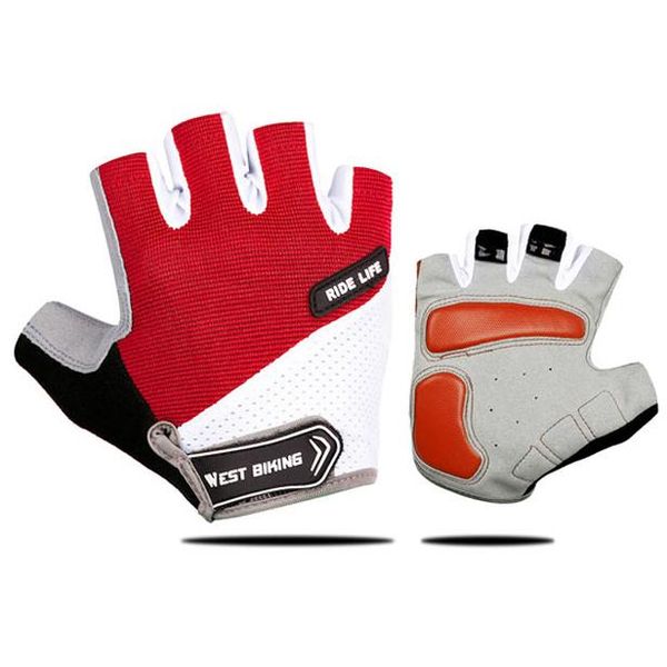

west biking breathable half finger cycling gloves slip pad motorcycle mtb road bike gloves men women sports bicycle gloves bbyjdv alice_bag, Black