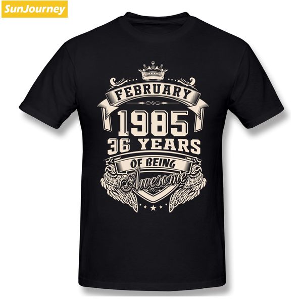 

custom logo born in february 1985 36 years of being awesome t shirt big size short sleeve custom t shirt men sport hooded sweatshirt hoodie