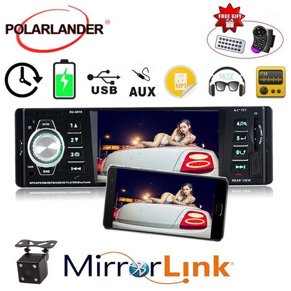 

1 din car radio autoradio mp4/mp3/mp5 player 4.1" radio cassette player tft sd usb mmc aux-in 1080p hd dc 12v bluetooth stereo1