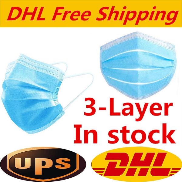 

comes a box 50 pcs disposable face thick 3-layer masks with earloops for salon, home use comfortable mask