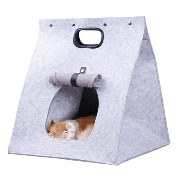 

warm washable felt house animal cave nest for pet cat dog sleeping