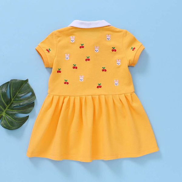 

2020 new cartoon bunny embroidered miki polo drs girls' summer skirt 65pohghj, Red;yellow