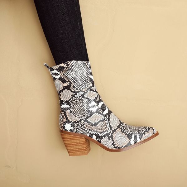 

colour 2021 women's snakeskin pattern plaid on relief female winter boots size 22-27 in ladies high-heeled 8jl5, Black