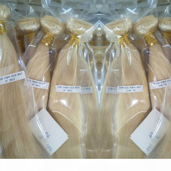 

brazilian virgin human hair extensions #613 selling straight wave 12-26inch indian peruvian remy hair weft 300grams lot price, Black