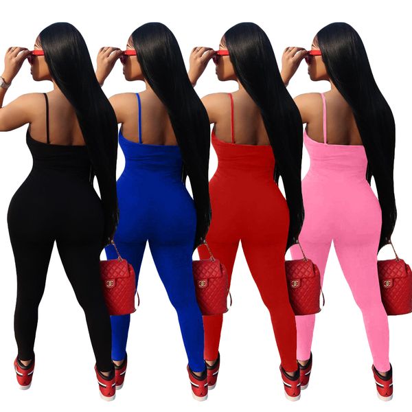 

2021 new womens slim fit letter print jumpsuits rompers night club playsuits ldau, Black;white