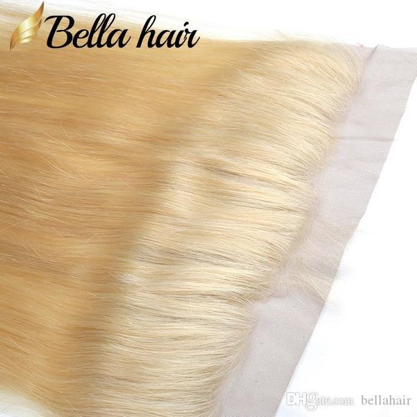 

blond hair lace frontal #613 100% virgin human hair weaves 13x4" straight hair weaves closure extensions natural color bellahair dhl, Black;brown