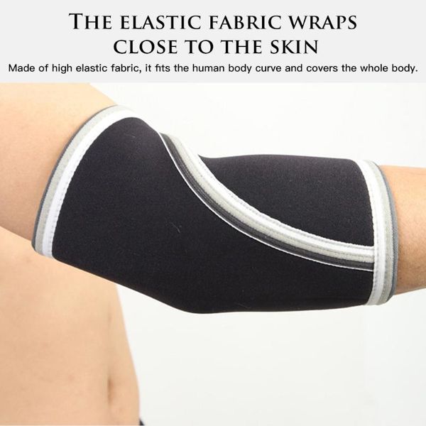 

elbow support elastic gym sport elbow protective pad absorb sweat sport basketball arm sleeve brace, Black;red
