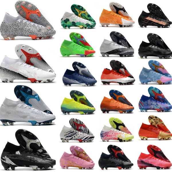 

fashion mens soccer shoes mercurial superfly 7 elite se fg cr7 high ankle soccer cleats outdoor football boots chuteiras hot