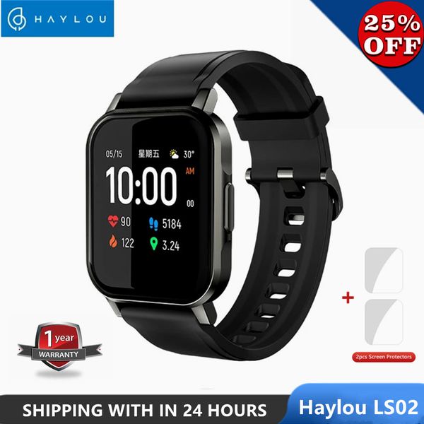 

haylou solar ls02 смарта часы водонепроницаемых спортивных часов человек женщина фитнес браслет heart rate вызов напоминание для android про