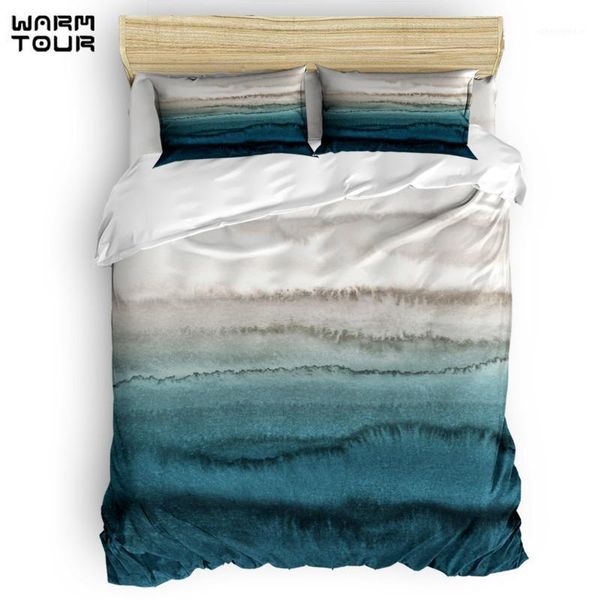 

warmtour duvet cover within the tides - crashing waves teal duvet cover set 4 piece bedding set for beds1
