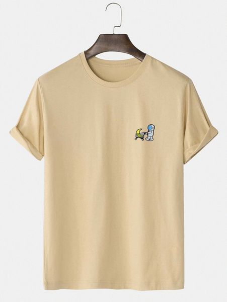 

men astronaut print tee j48h#, White;black