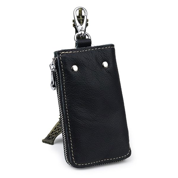 Brieftasche Autoschlüsselhalter Organizer Schlüsselanhänger mit Reißverschluss schützen Schlüsseletui Tasche Geldbörse einfaches Design