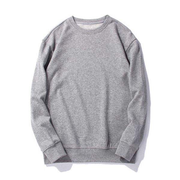 

sport clothing sweater womens shirt solid color round neck mens jacket long-sleeved blank sweater couple outfit autumn, Black;red