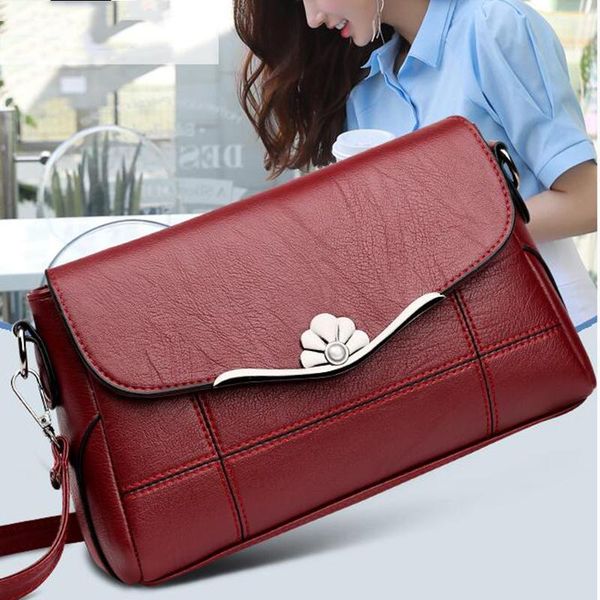 

women bags designer shoulder bag fashion messenger and purse pu leather crossbody bags for women 2021 new black&red