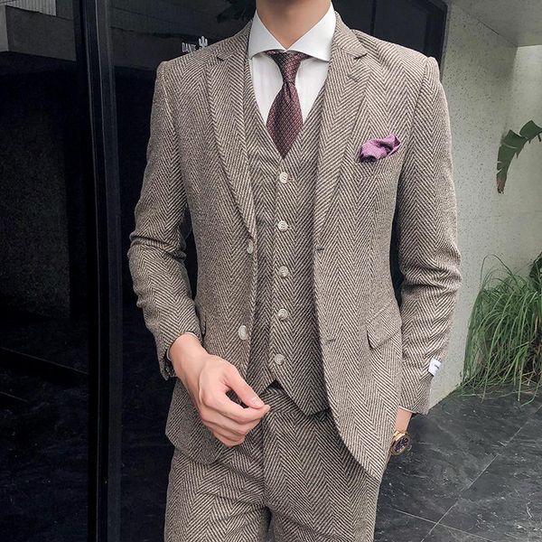 

men's suits & blazers plyesxale khaki pink wedding suit men duffel twill elegant costume garcon mariage christmas q550, White;black