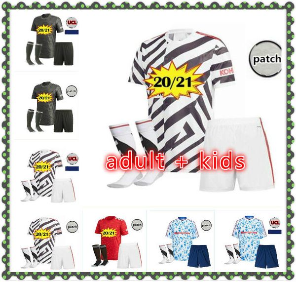 

2020 2021 главная выезд 3rd sancho bruno fernandes manchester футбол united jerseys 20 21 rashford футбольная рубашка юнакотация взрослый де, Black;yellow